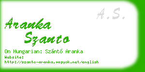 aranka szanto business card